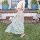 Triple Tiered Maxi Skirt - Birds of Paradise