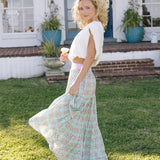 Triple Tiered Maxi Skirt - Birds of Paradise