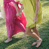 Megan Strapless Midi Dress - Red Gingham (PREORDER)