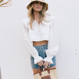 Mira Collar Poplin Shirt - Off White