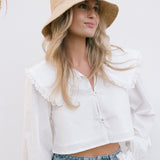 Mira Collar Poplin Shirt - Off White