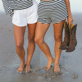 Fancy French Terry Mini Shorts - White