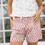 Hazel Boxer Shorts -  Baby Pink Floral