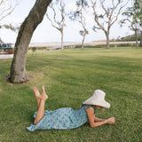 Maggie Smocked  Midi Dress- Blue/Green (PREORDER)