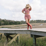 Rio Puff Sleeve Top - Red