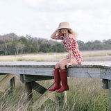 Rio Puff Sleeve Top - Red