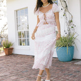 Anna Puff Sleeve Top - Pink