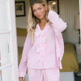 Paloma Pajama Set - Pink Striped