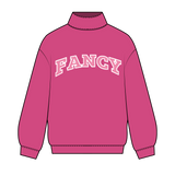 Fancy Oversized Fleece Mockneck - Paradise Pink/Hibiscus