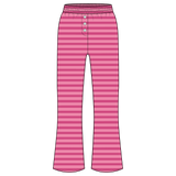 Fancy Striped Button Pants - Hibiscus/Paradise Pink