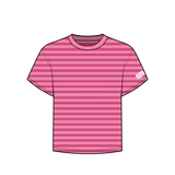 Fancy Striped Short Sleeve Top - Hibiscus/Paradise Pink