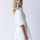 Cheyenne Ruffled Bubble Hem Dress - Off White