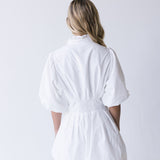 Cheyenne Ruffled Bubble Hem Dress - Off White