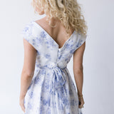 Grace Off Shoulder Floral Maxi Dress - Blue