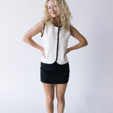 Tori Mini Skirt - Black Denim