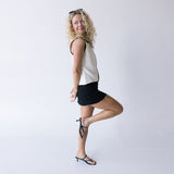 Tori Mini Skirt - Black Denim