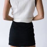 Tori Mini Skirt - Black Denim