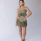 Brandi Skirt Set - Olive Green