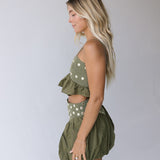 Brandi Skirt Set - Olive Green