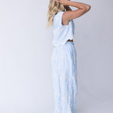 Emilia Eyelet Scalloped Set - Powder Blue