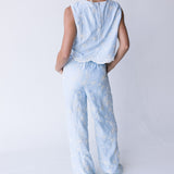 Emilia Eyelet Scalloped Set - Powder Blue
