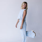 Emilia Eyelet Scalloped Set - Powder Blue