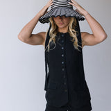 Georgia Linen Shorts - Black