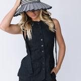 Georgia Linen Shorts - Black