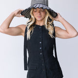 Georgia Linen Shorts - Black