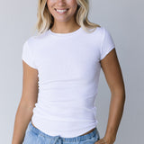 Ashlynn Cap Sleeve Top -White