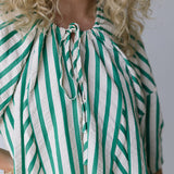 Olivia Puffy Sleeve Romper - Jade