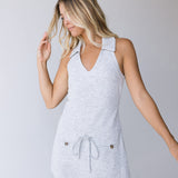 Presley Halter Neck Romper - H.Grey