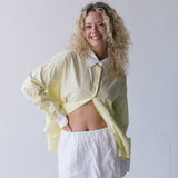 Darby Contrast Button Up Shirt-Yellow
