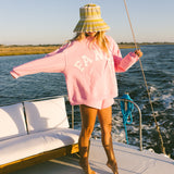 Breakers Oversized Lightweight Mockneck - Flamingo Pink