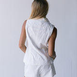 Emma Front Tie Top and Shorts Set - White