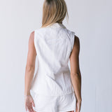 Emma Front Tie Top and Shorts Set - White