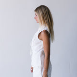 Emma Front Tie Top and Shorts Set - White