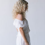 Ruby Lace Trim Top - White