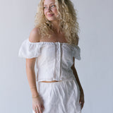Ruby Lace Trim Top - White