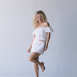Ruby Lace Trim Top - White