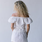 Ruby Lace Trim Top - White
