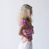 Jameson Top Lace Trim - Red/White Gingham