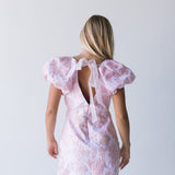 Harlem Jacquard Mini Dress - Dusty Pink