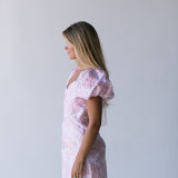 Harlem Jacquard Mini Dress - Dusty Pink