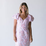 Harlem Jacquard Mini Dress - Dusty Pink