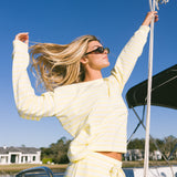Breakers Oversized Striped Long Sleeve - Lemonade Yellow