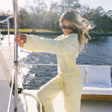 Breakers Oversized Striped Pants - Lemonade Yellow
