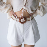 Siena Belted Shorts - Off White