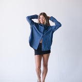 Iris Denim Long Sleeve Top - Denim