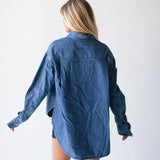 Iris Denim Long Sleeve Top - Denim